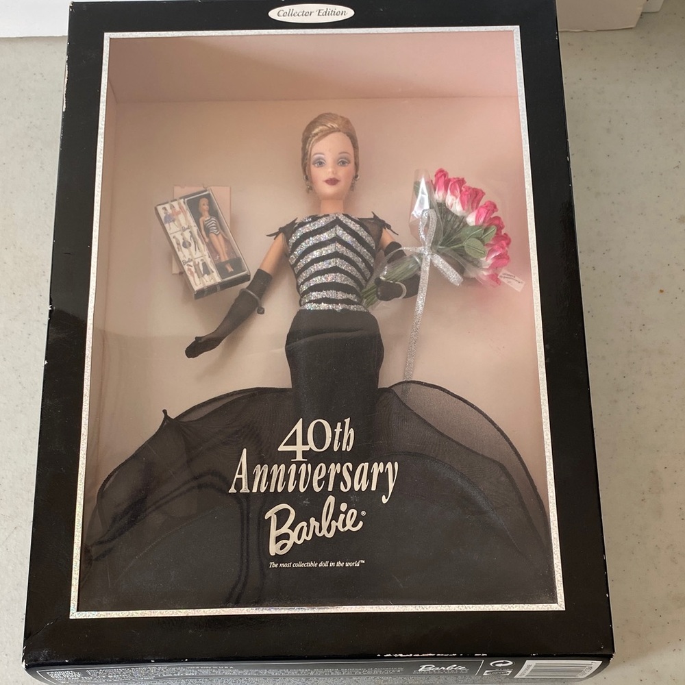 40th Anniversary Barbie Collector Edition Doll - Black and Silver Elegance
